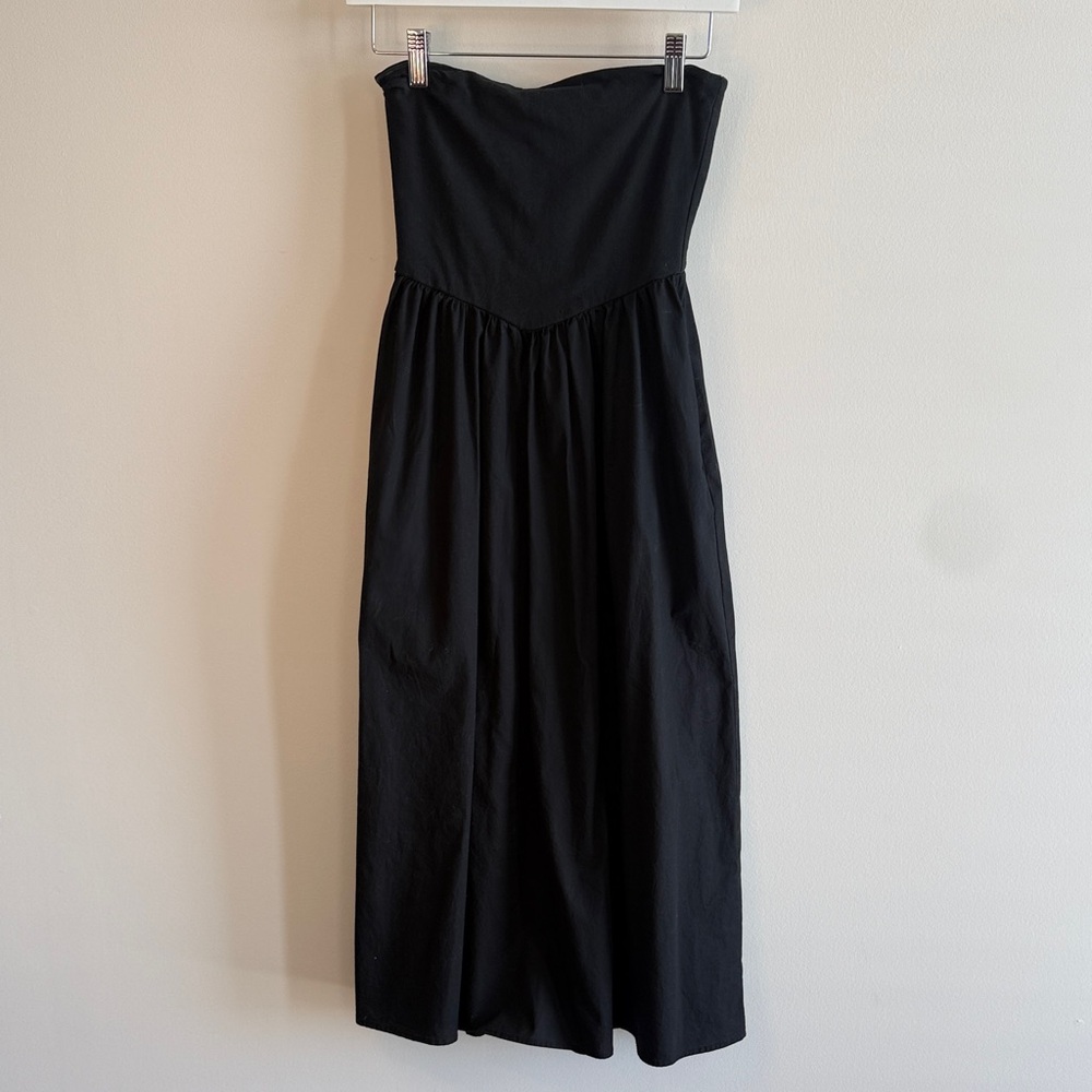 ALTR’D STATE Strapless Flowy Black Maxi Dress with Pockets | XS